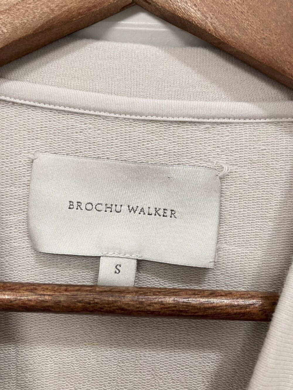 Brochu Walker Mallo Sweatshirt Oyster French Terry Crewneck Loungewear Small - Picture 4 of 7
